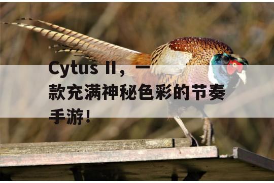 Cytus II，一款充满神秘色彩的节奏手游！